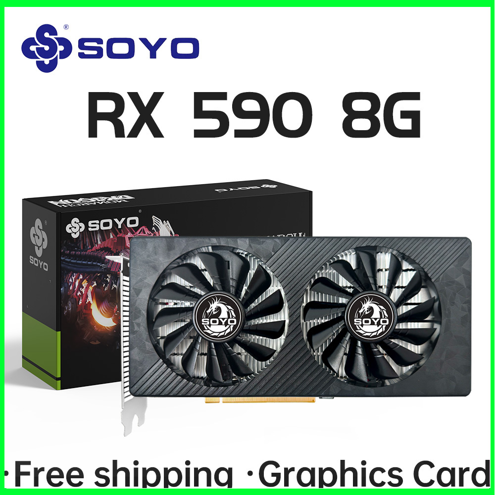 SOYO AMD RX 590 8GB Placa De t - Rtx 3070 8Gb Graphics Card reseña y precio